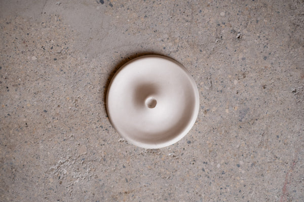 Festive Ceramic Holder, Cream White Matte